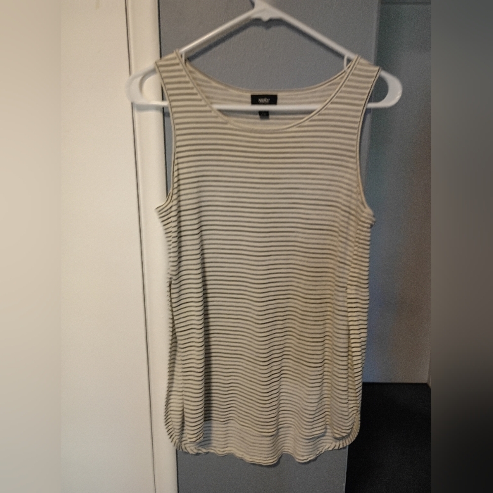 H&M Beige Striped Tank Top